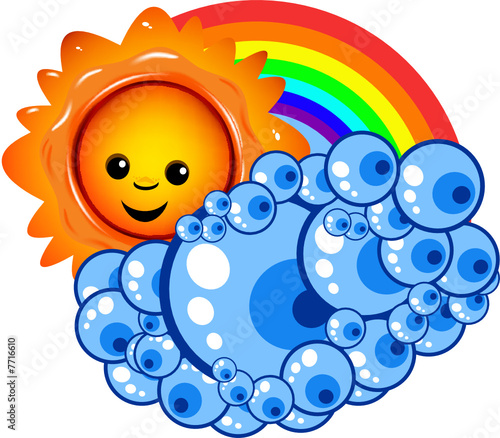 Sun, Cloud and Rainbow