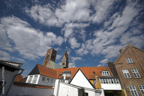 Old Danish Cathedral from Old Royal Town Ribe.