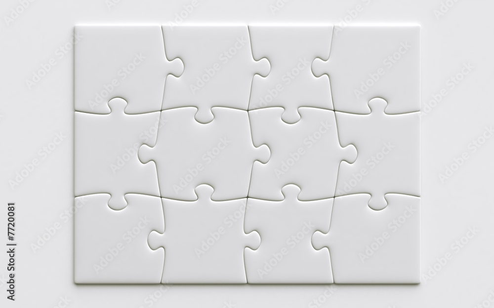 Fototapeta premium blank puzzle pieces
