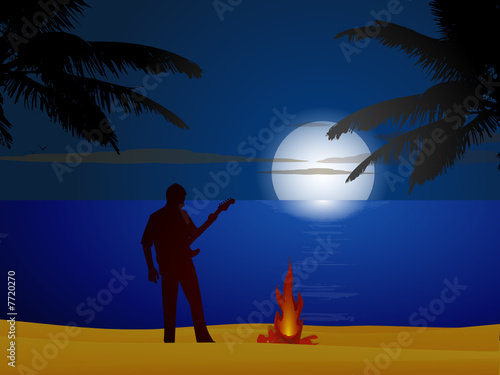 Bonfire on the beach