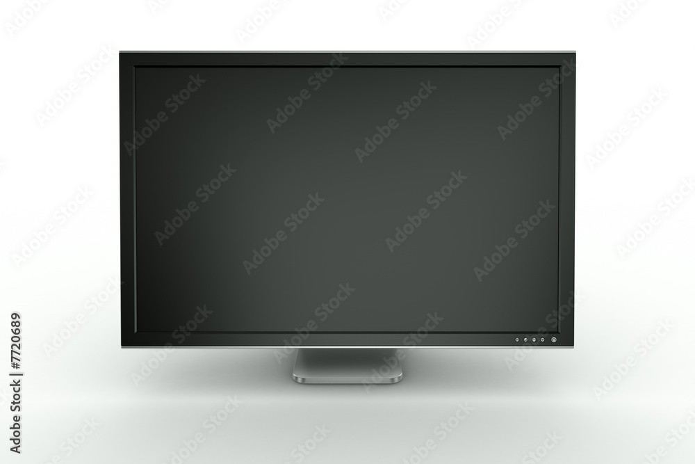 Black plastic and aluminum monitor Black plastic and aluminum monitor
