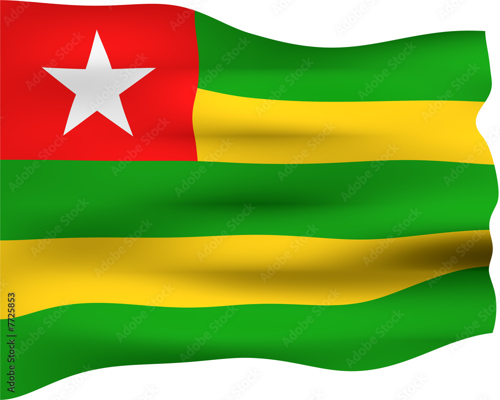 3D Flag of Togo 3D Flag of Togo