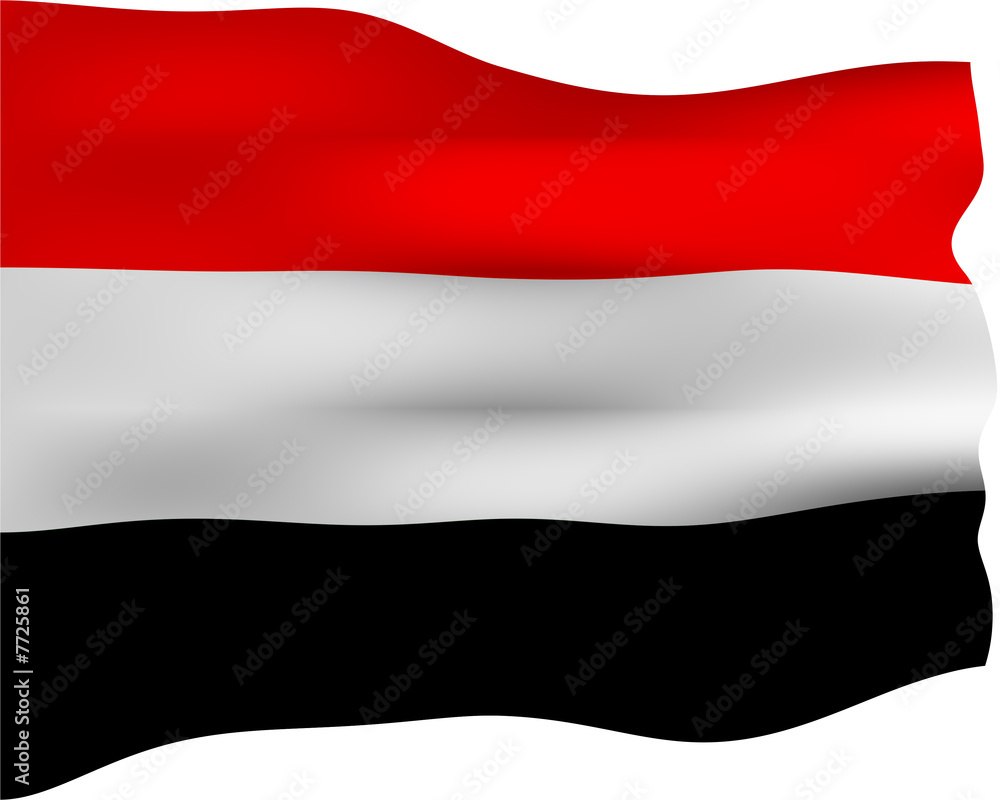 3D Flag of Yemen 3D Flag of Yemen