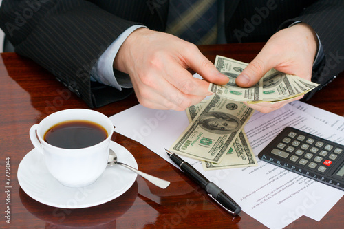 The businessman with money