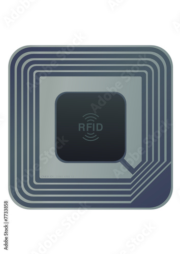 Puce RFID bleu (détouré)
