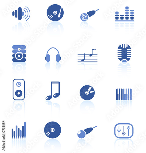 Music and audio vector icons