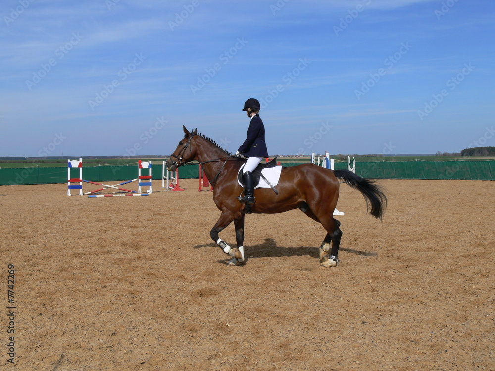 Anlauf zum ersten Sprung StockFoto Adobe Stock