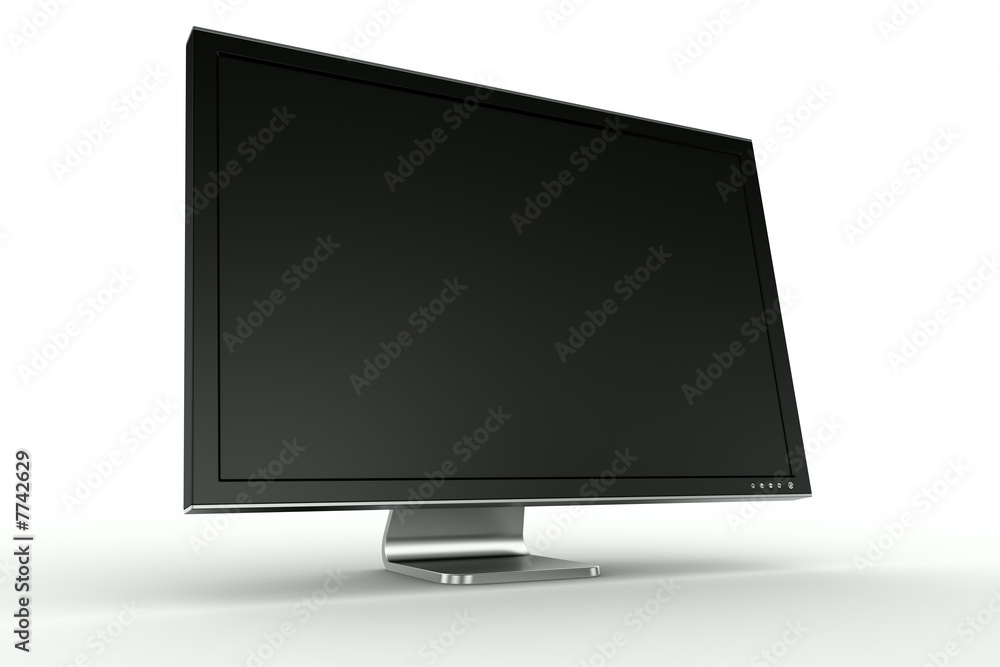 Black plastic and aluminum monitor Black plastic and aluminum monitor