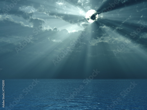 Solar beams breaking throug...
