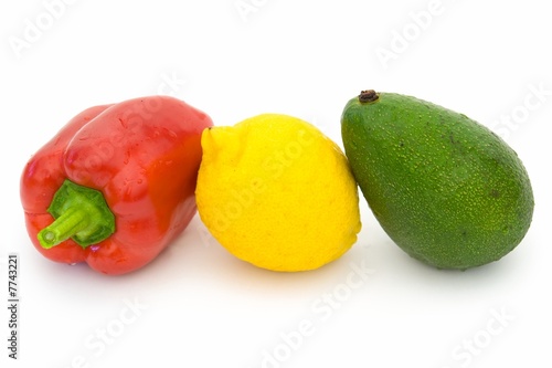 sweet pepper, lemon and avocado