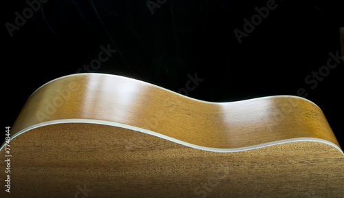Acoustic Guitar Body Profile on Black