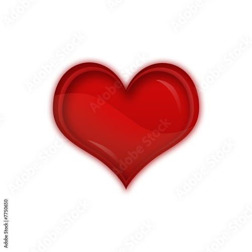 red shiny heart