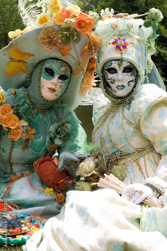 fête carnaval costume venise dame masque bal séduction déguiser Stock Photo  | Adobe Stock