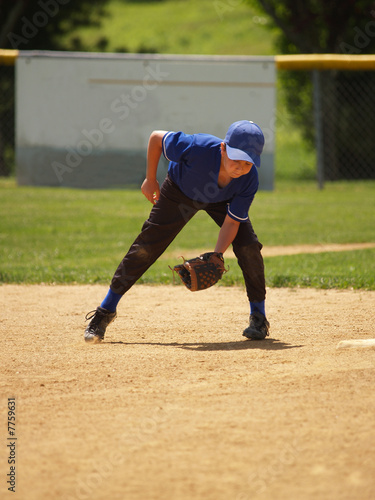 Photography young little league baseball player