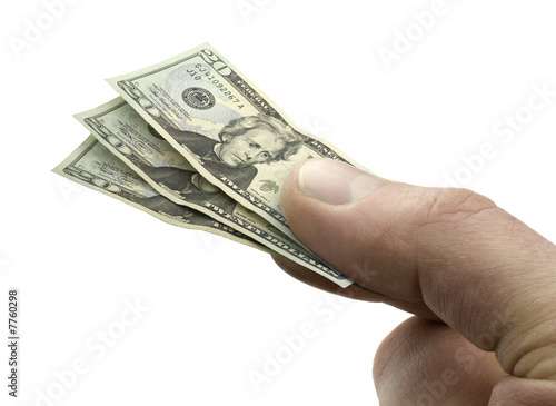 Very Small $20 Bills in Hand