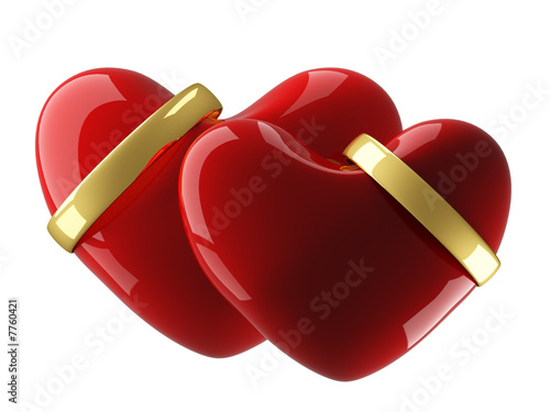 Two heart with wedding ring...