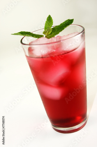 Refreshing Red Cocktail Beverage