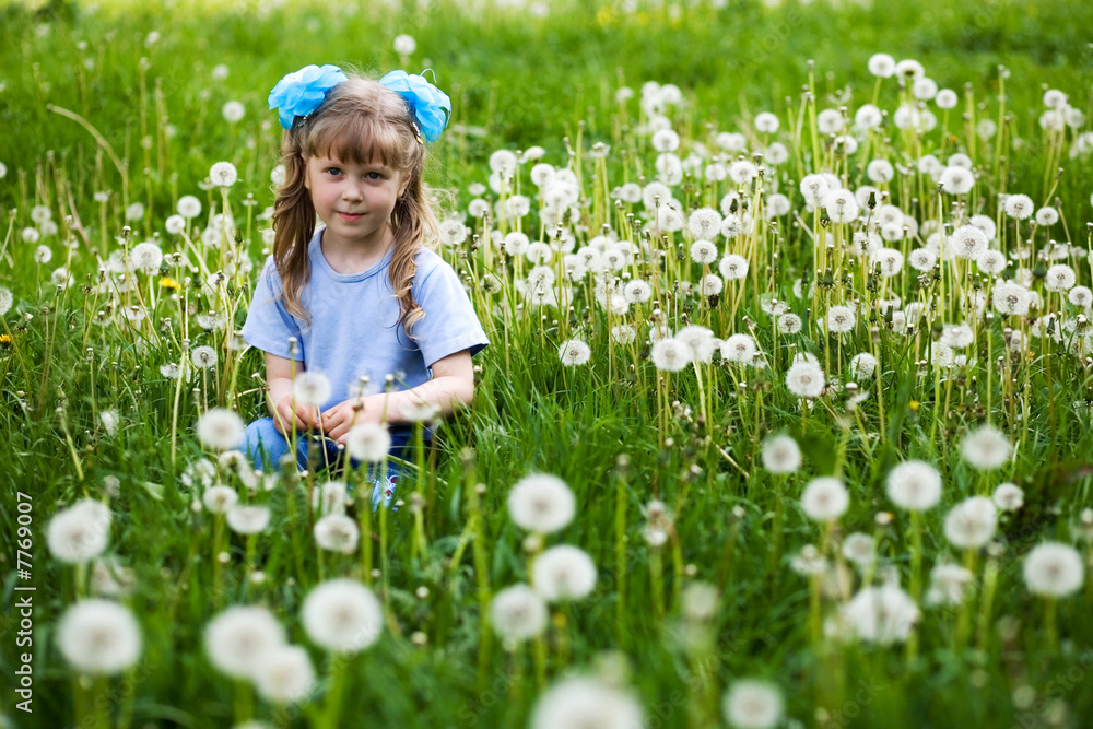 Girl with dandelion Girl with dandelion