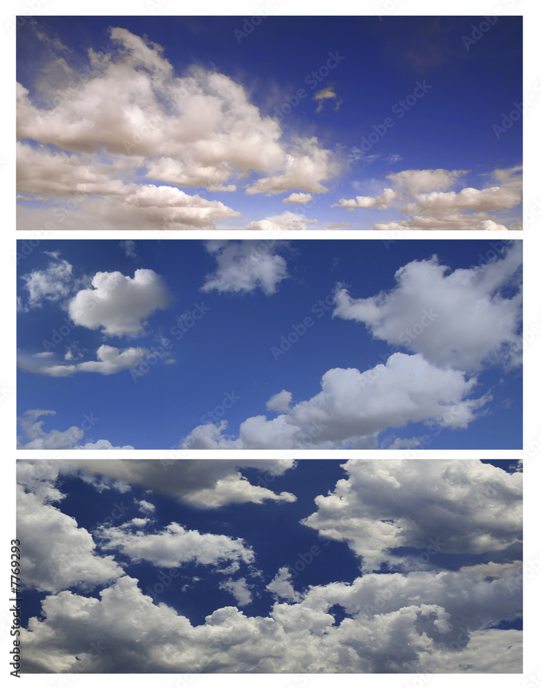 Multiple Cloudscapes For Editing Landscapes or Banners