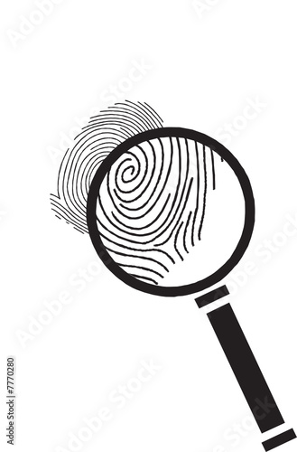 Vector magnifier with finger prints