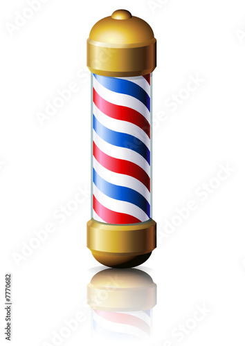 Enseigne du salon de coiffure rétro (reflet)