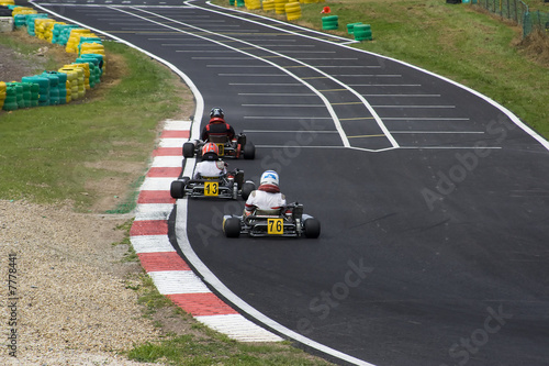 Obraz na płótnie Course de karting w salonie