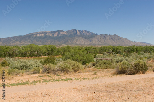 Rio Grande and Sandia Mountains photo