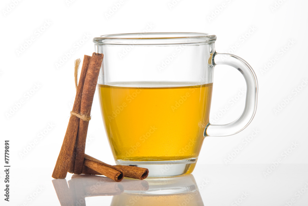 A cup of tea with cinnamon sticks A cup of tea with cinnamon sticks
