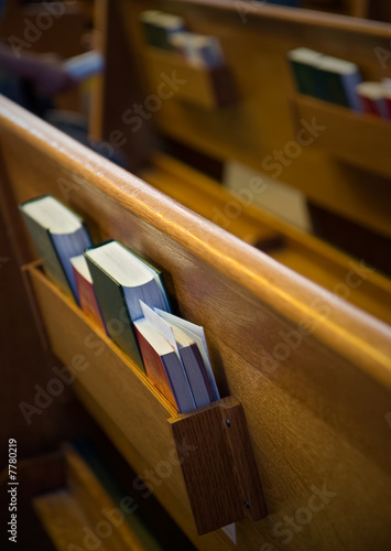Prayer books in a church