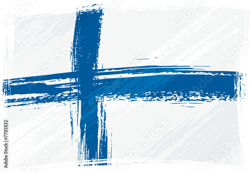 Grunge Finland flag