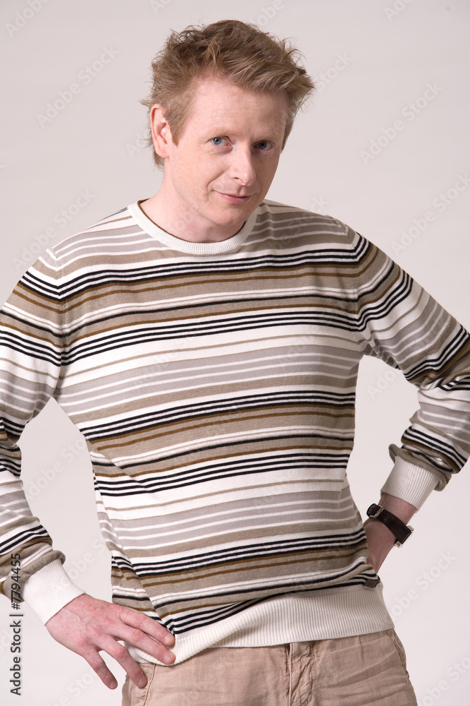Middleaged business man wondering what you think Middleaged business man wondering what you think