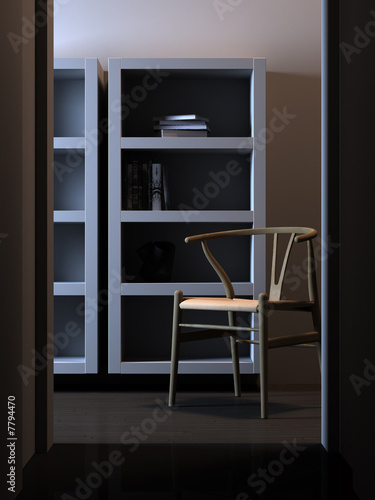 Quiet interior with chair