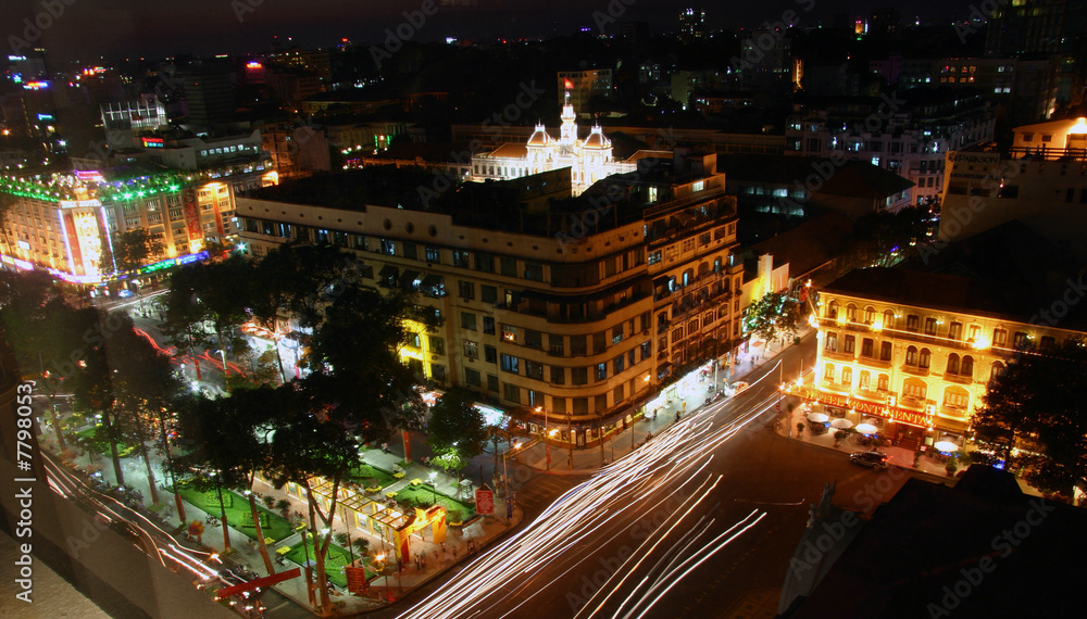Night view of Saigon