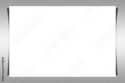 empty white curl page - copyspace for your text or message