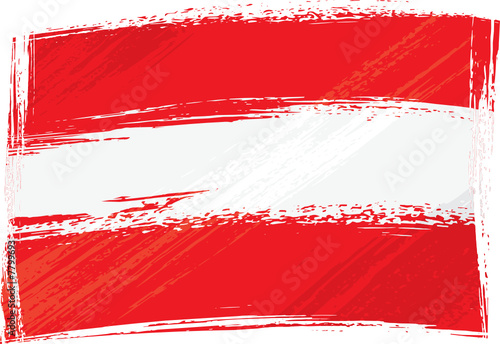 Grunge Austria flag
