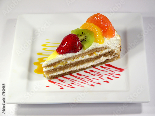Plakat w ramie pie on square plate