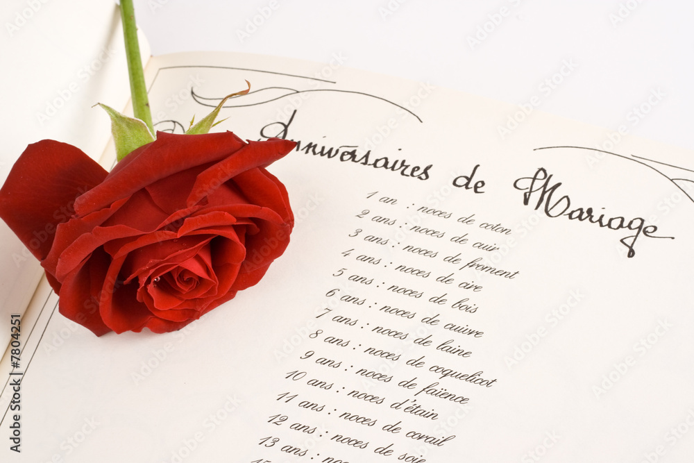 Photo Stock Rose Et Anniversaire De Mariage Adobe Stock