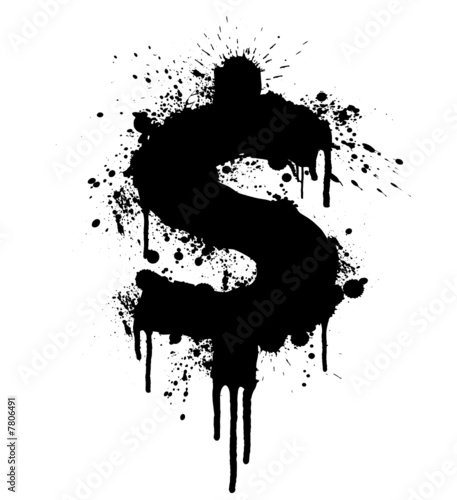 Dollar splatter design element