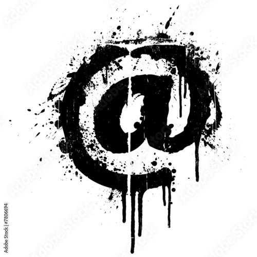Mail grunge splatter design element