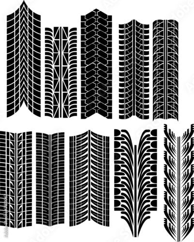 tire prints vector