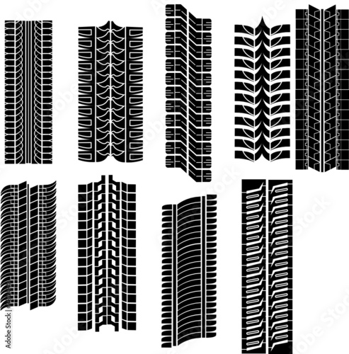 tire prints vector