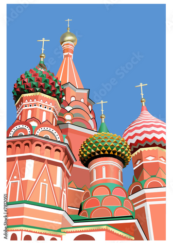 st. basil cathedral moscow vector
