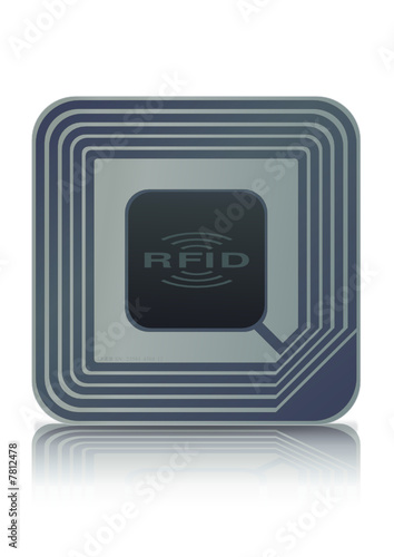 Puce RFID bleu (reflet)
