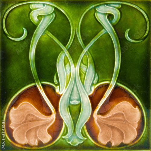 Wallpaper Mural Art Nouveau Tile Torontodigital.ca