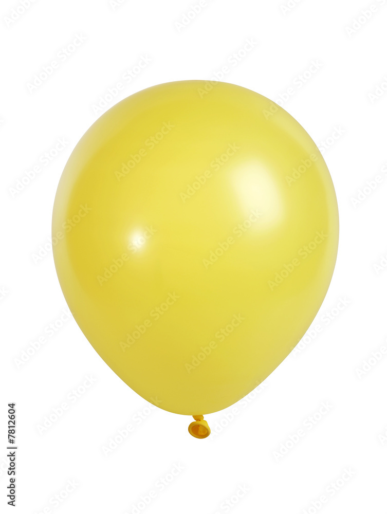 Yellow balloon isolated on white Yellow balloon isolated on white