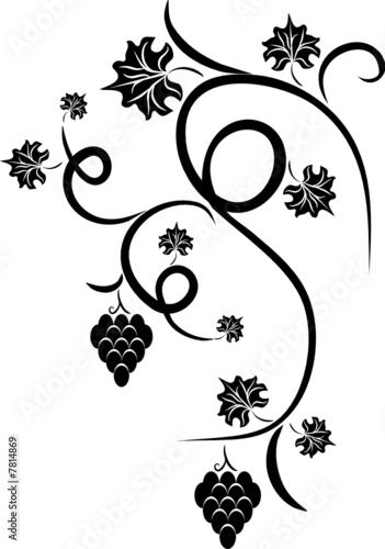 Floral grape - design tattoo