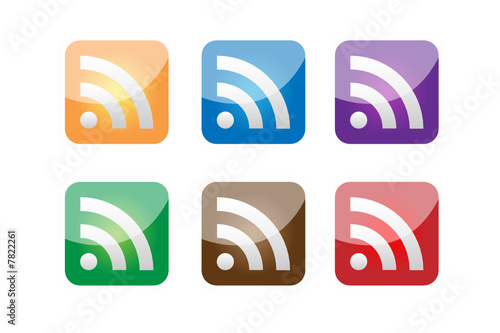 Glossy RSS Icon Set