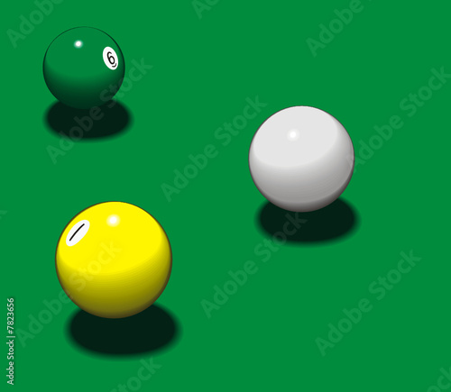 Three pool balls