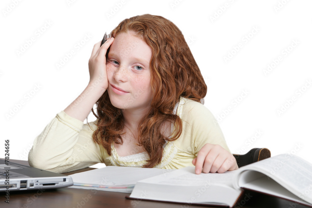girl doing homework girl doing homework