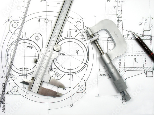 Engineering tools on technical drawing